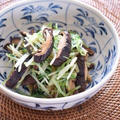 焼き椎茸と水菜のめんつゆおかか和え　　旬の椎茸を味わうお惣菜！