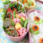 女子中学生弁当＊お花デコ春弁