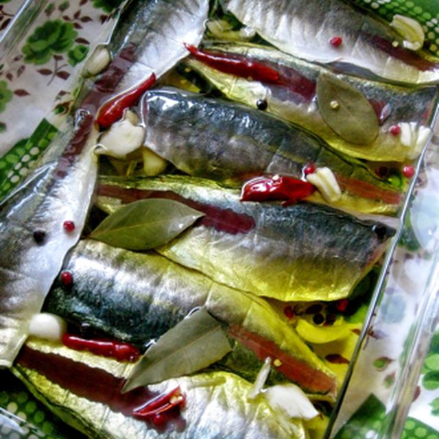 アジのオイル焼き。
