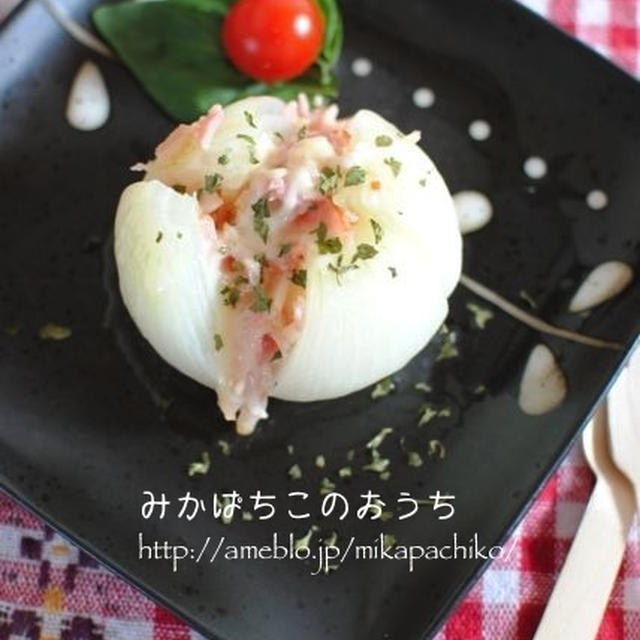 ＊新玉葱まるごとレンジ蒸し＊