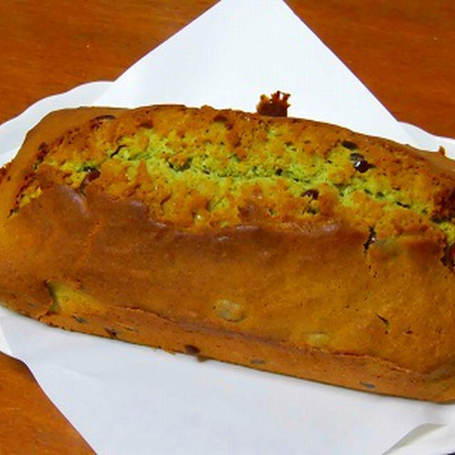 抹茶大納言パウンドを焼いたよ～