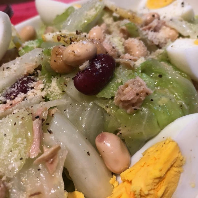 キャベツとツナとビーンズのデリ風レモンサラダ♪キャベツがたっぷり食べられますよ～(#^^#)♪