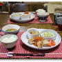 鶏の竜田揚げ*コチュジャンたれ　少しクリスマス気分＾＾