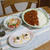 キーマカレーとミニトマトのカナッペとサーモンサラダでうちごはん（レシピ付）