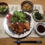 串カツ・チキンカツの晩ご飯と　エリナカスケードの花♪