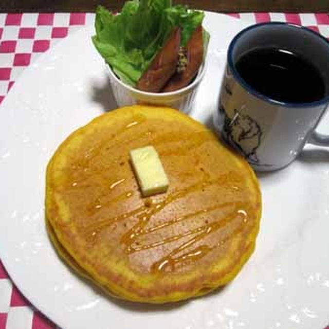 休日には☆キャロットパンケーキの朝食♪