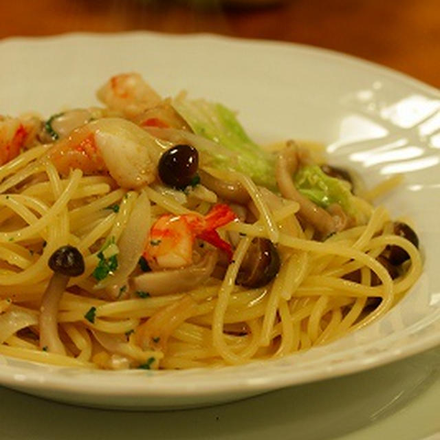 魚介と白菜のスパゲティーニ
