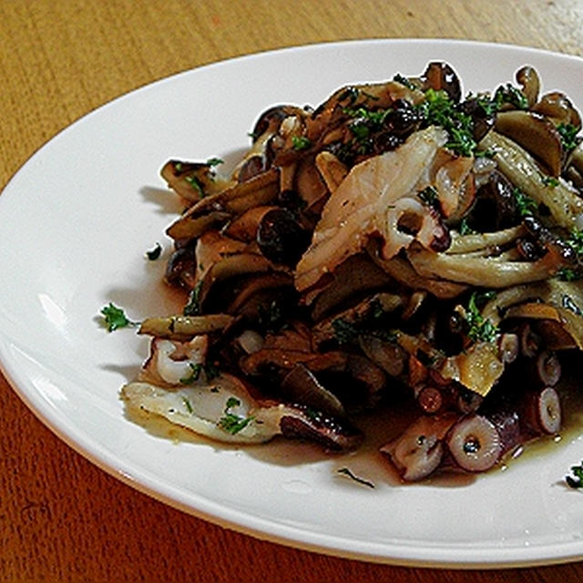 Octopus and Mushroom