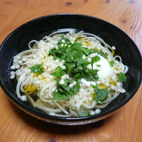 簡単！大葉入り冷たいたぬきうどん