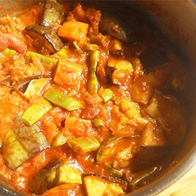 茄子といんげんの夏野菜カレー