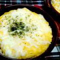 【レシピ】アレンジ）オムパスタのチーズ焼き(^^♪　ふわふわ～とろ～り！