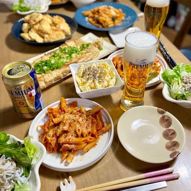 和風ペンネで週末ごはん＊引きこもってると作りすぎる・・
