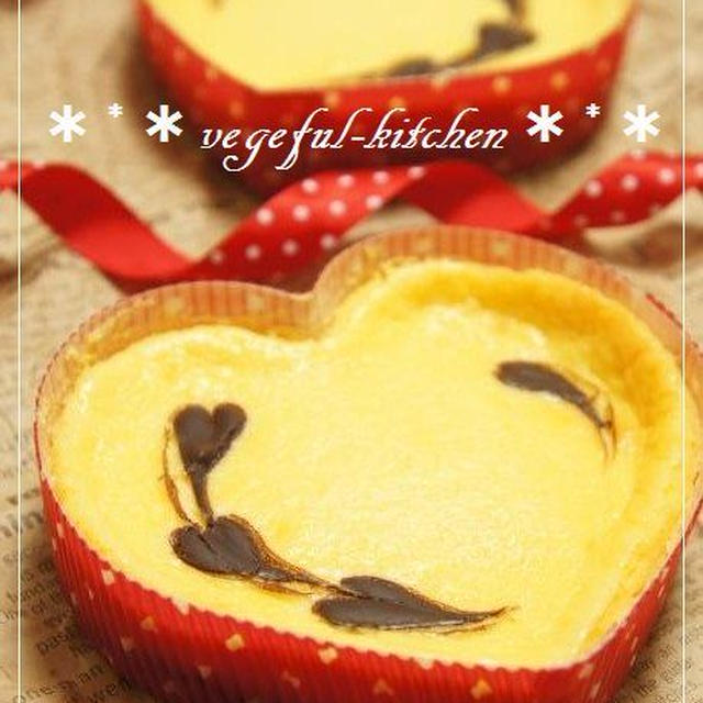 バレンタインのレシピ♥　ハートのチョコレートチーズケーキ
