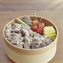【豚そぼろと茄子の炒め丼弁当、とインフルエンザと医療費】