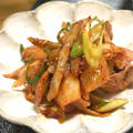 【レシピ】豚肉とごぼうのキムチ炒め✳︎ご飯のおかず✳︎お酒のアテにも✳︎アレンジはこれ。…朝ごはんと昨日の晩ごはん。