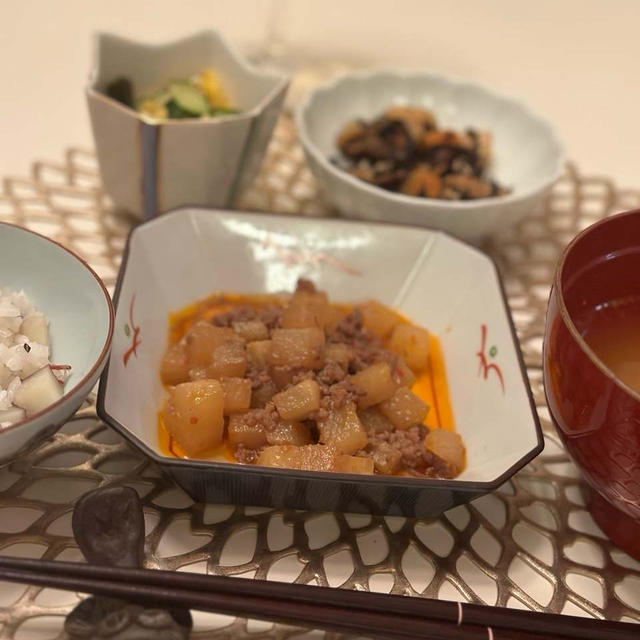 麻婆大根✨で✨お家ごはん✨
