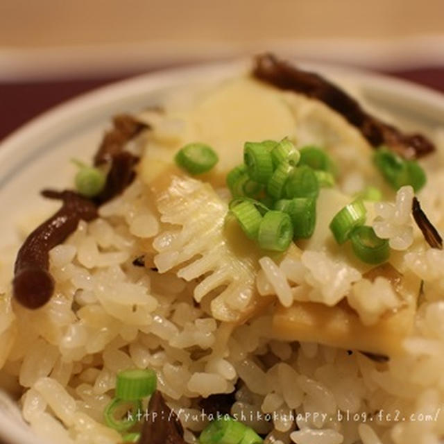 【筍の山海昆布ご飯】