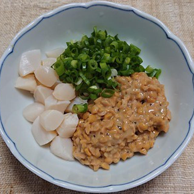 帆立納豆、ハマチの刺身