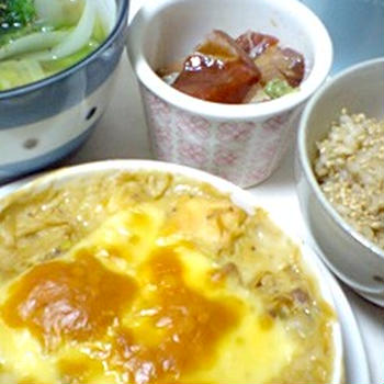 今日の晩ご飯、高野豆腐グラタン！