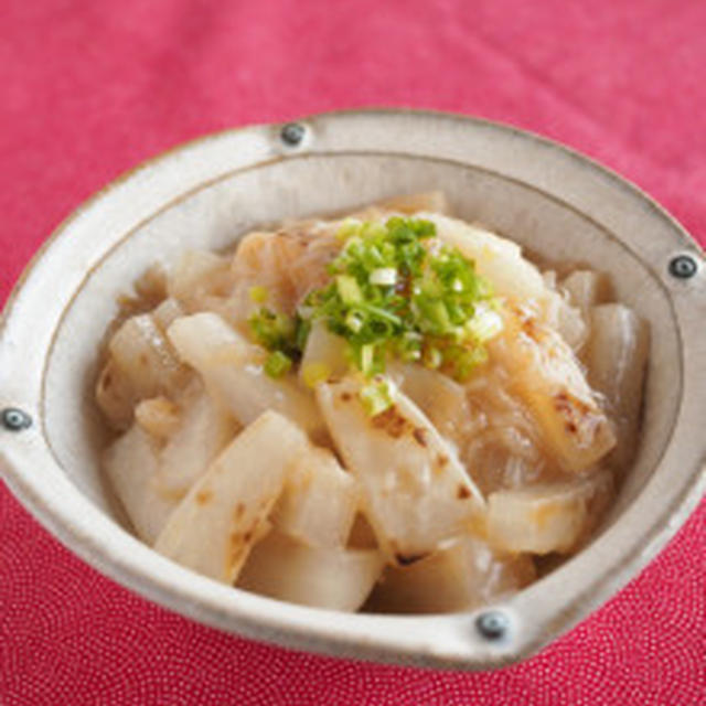 焼き大根とホタテ缶の中華あん