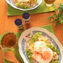 ワンプレート朝ごはん♪キャラウェイ香る温野菜サラダと目玉焼きのっけご飯　☆スパイス大使☆