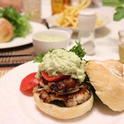 ★Ｗチキンのおうちカフェバーガー・#本日のおうちごはん