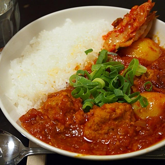 ミートボールのトマト煮ライス