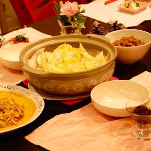 豚肉と白菜の挟み鍋、授業参観