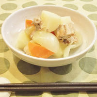 中骨缶で塩鮭じゃが！