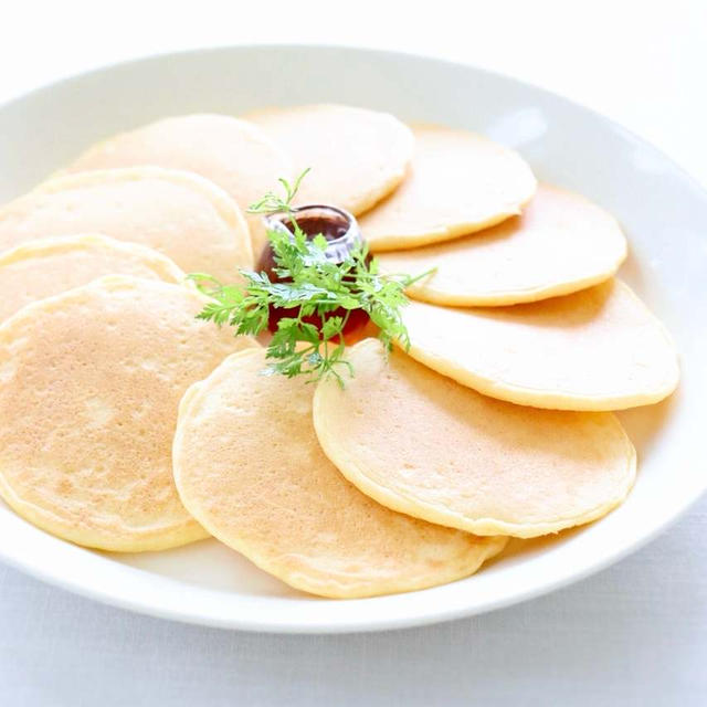 孫も主人もパクパク食べる食べる【米粉と豆腐のパンケーキ】