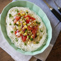 夏にピッタリ｜アレンジ素麺｜お野菜たっぷり｜【カラフルなメキシカンサルサ素麺】