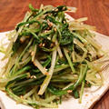 シャッキシャキの水菜を辛子醤油で「水菜のお浸し」