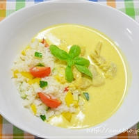 レシピ★夏の冷たいサラダチキンカレー☆