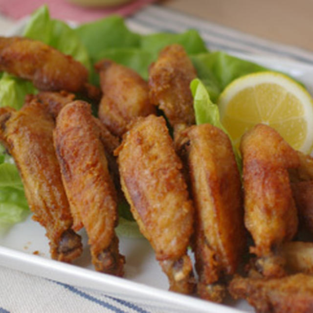 手羽中のカレー風味のから揚げ