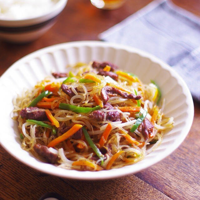 クミン香る★電子レンジdeラム肉のチャプチェ【#簡単レシピ #時短料理 #レンチン #電子レンジ料理 #レシピ #おかず #ラム肉 #チャプチェ #クミン】【レシピ2278】