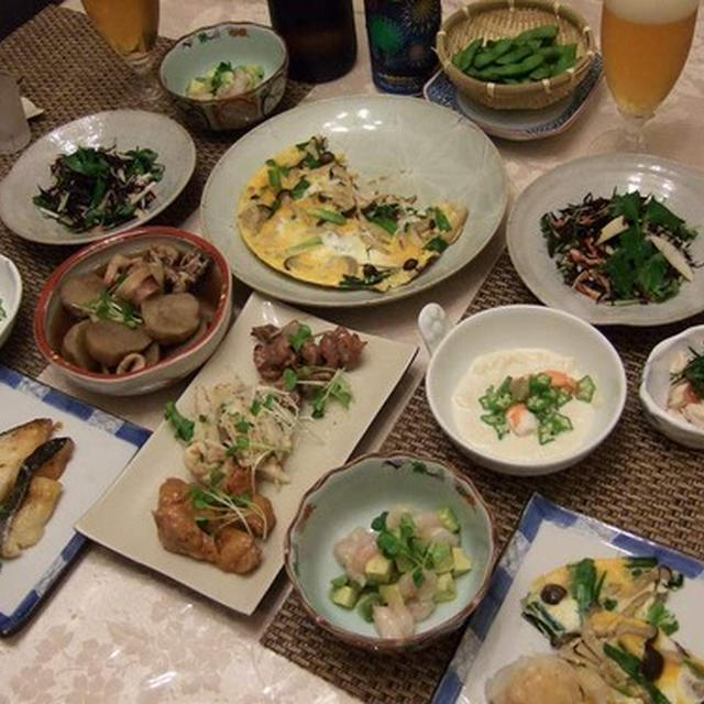 旅行の前の、冷蔵庫処理で夕食～♪