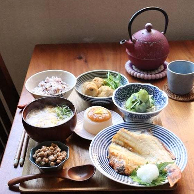 輪島のいしる干。一口がんもの煮物・献立。