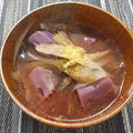 紫芋とごぼうのお味噌汁