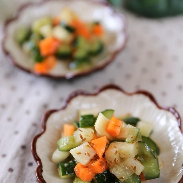 【スパイス大使】キャラウェイ香る〜コロコロ野菜のさっぱりサラダ〜