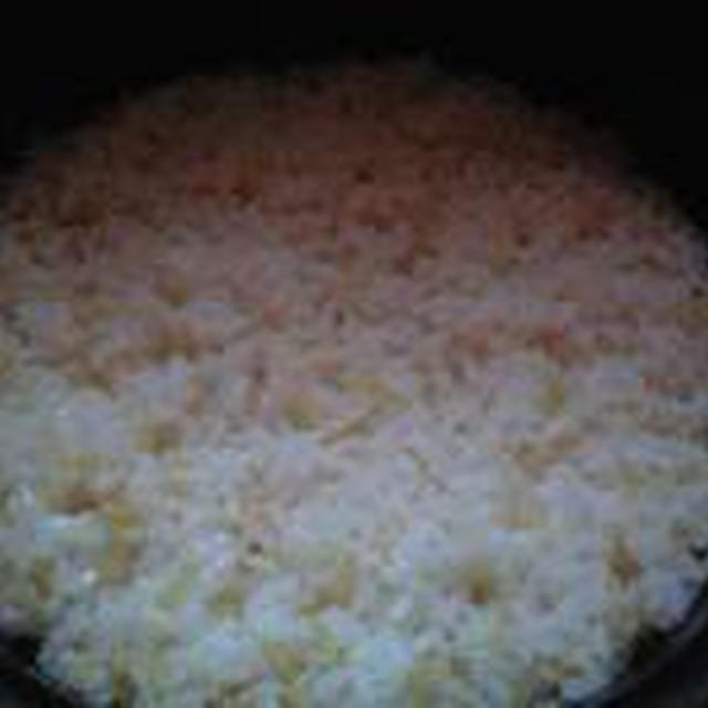 湯立てで白米（７７０）。。。長野県北安曇郡松川村特栽米コシヒカリ（おひさまの舞台）玄米と白米（あいざわ米店）