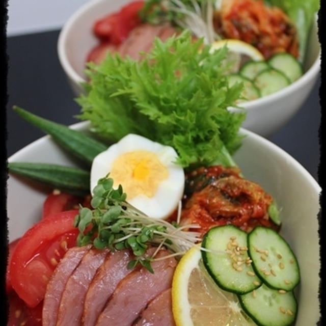 主人とおうち de ランチ♥　～冷麺～