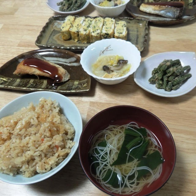 昨夜はぶりの照り焼きなど～