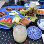 ３年ぶりの夏 ～ デッキで七輪 BBQ とマルガリータ