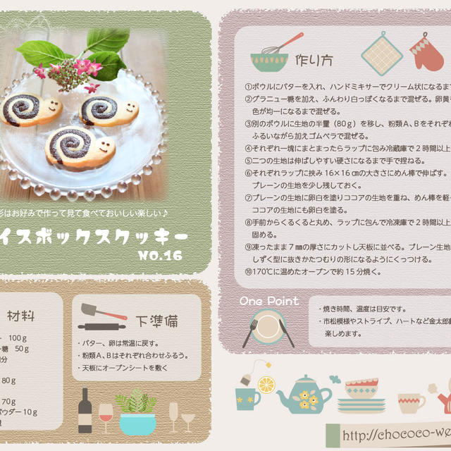 アイスボックスクッキー　レシピ