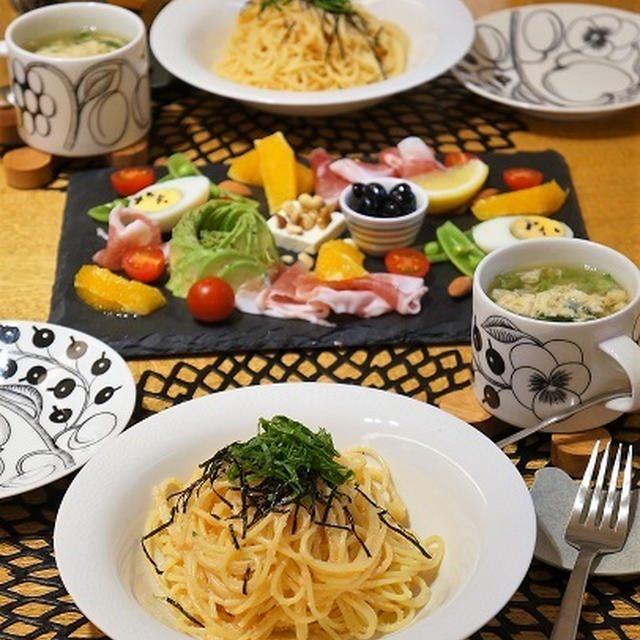 わが家の和えるだけ！！簡単たらこパスタ