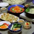 餃子で夕食♪♪