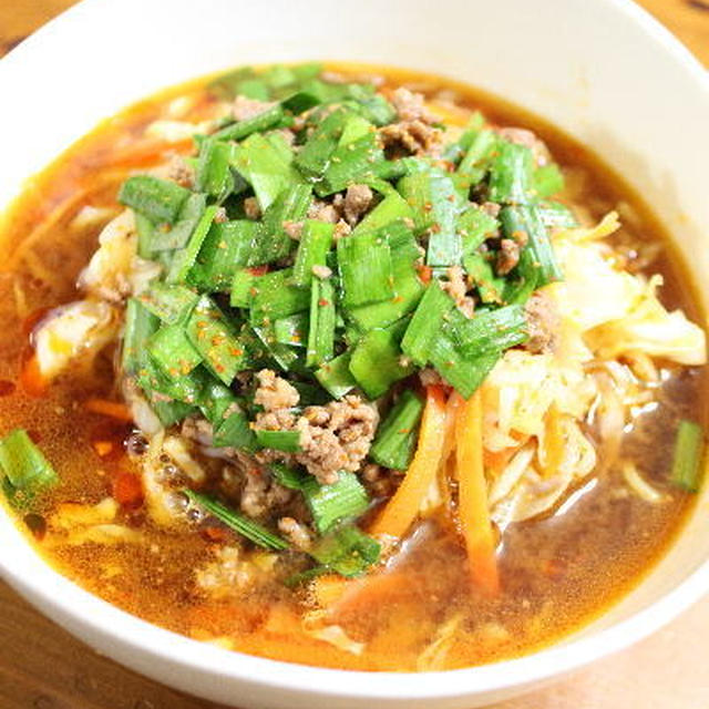 キャベツたっぷり味噌ラーメン　レシピ