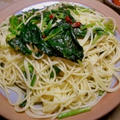 ホウレン草とアンチョビのパスタ