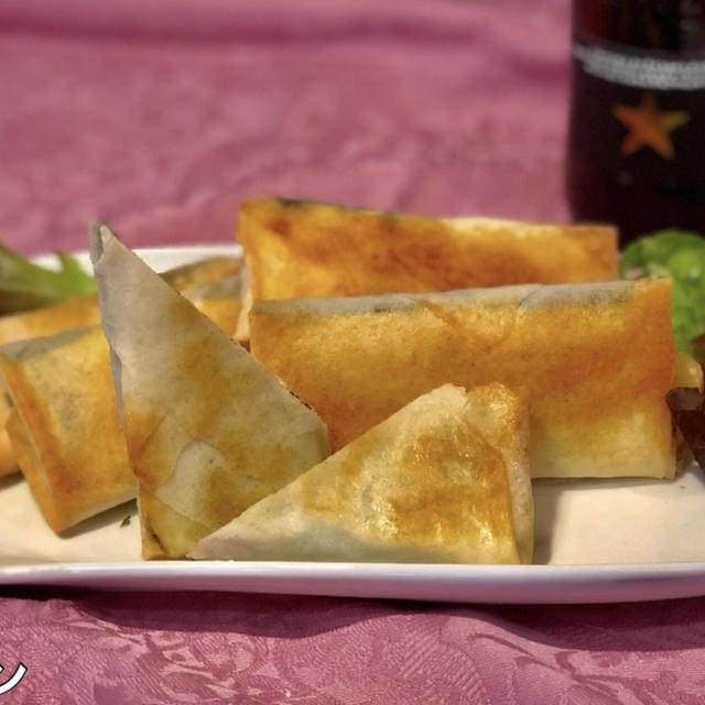 【オーブンdeパリパリ焼き春巻きinベーコンしそ海苔チーズ】お酒好きがオススメするヘルシーおつまみレシピ♪