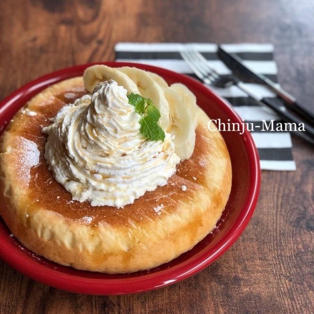 【Twitterレシピ】フカフカ持続！丸ごとパンケーキ♡